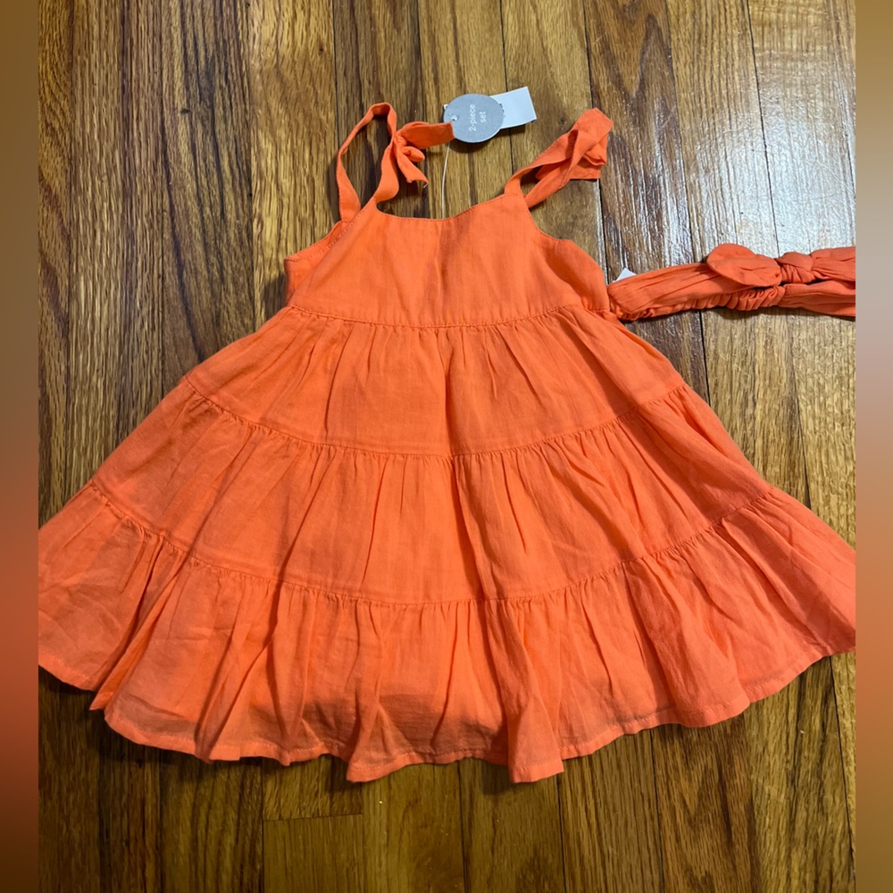 GAP Kids Orange Tiered Dress